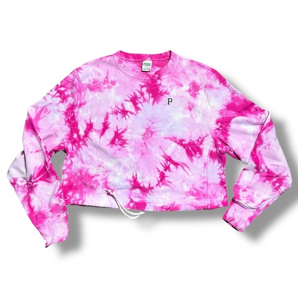 PINK Victoria's Secret Fuchsia Tie-Dye Top - Picture 2 of 15